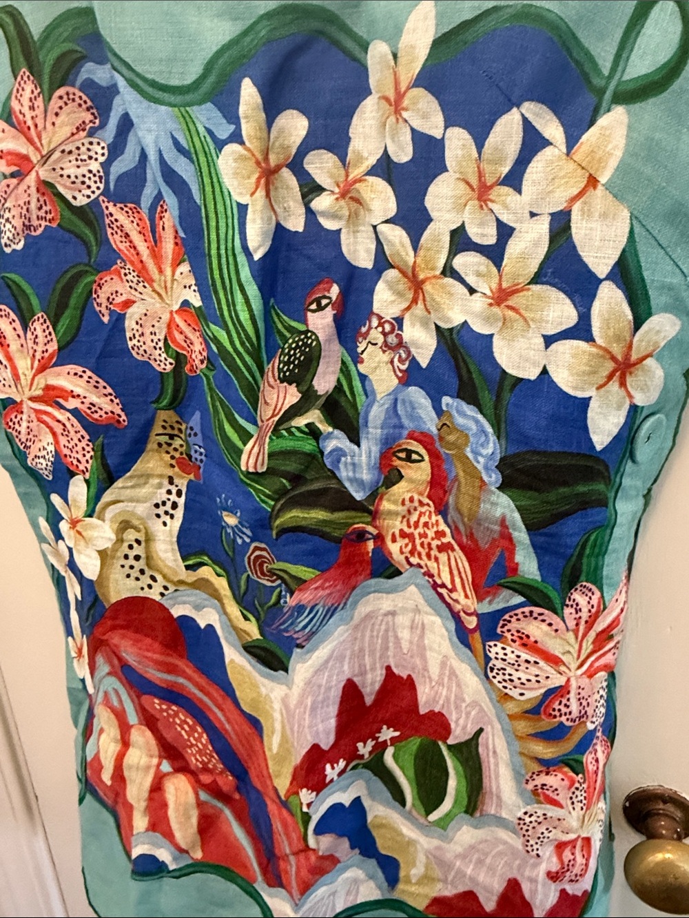 NWT FARM Rio Garden Of Life Scarf Scallop Mini Dress - Picture 5 of 7